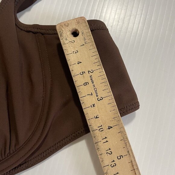 NEW SKIMS Sculpting Swim Ruched Lined Bikini Top Cocoa 4X  (BT-SCP-2759) - Picture 12 of 12